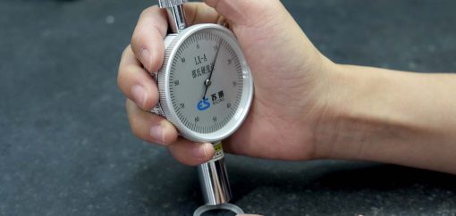 measuring shore hardness using Shore durometer
