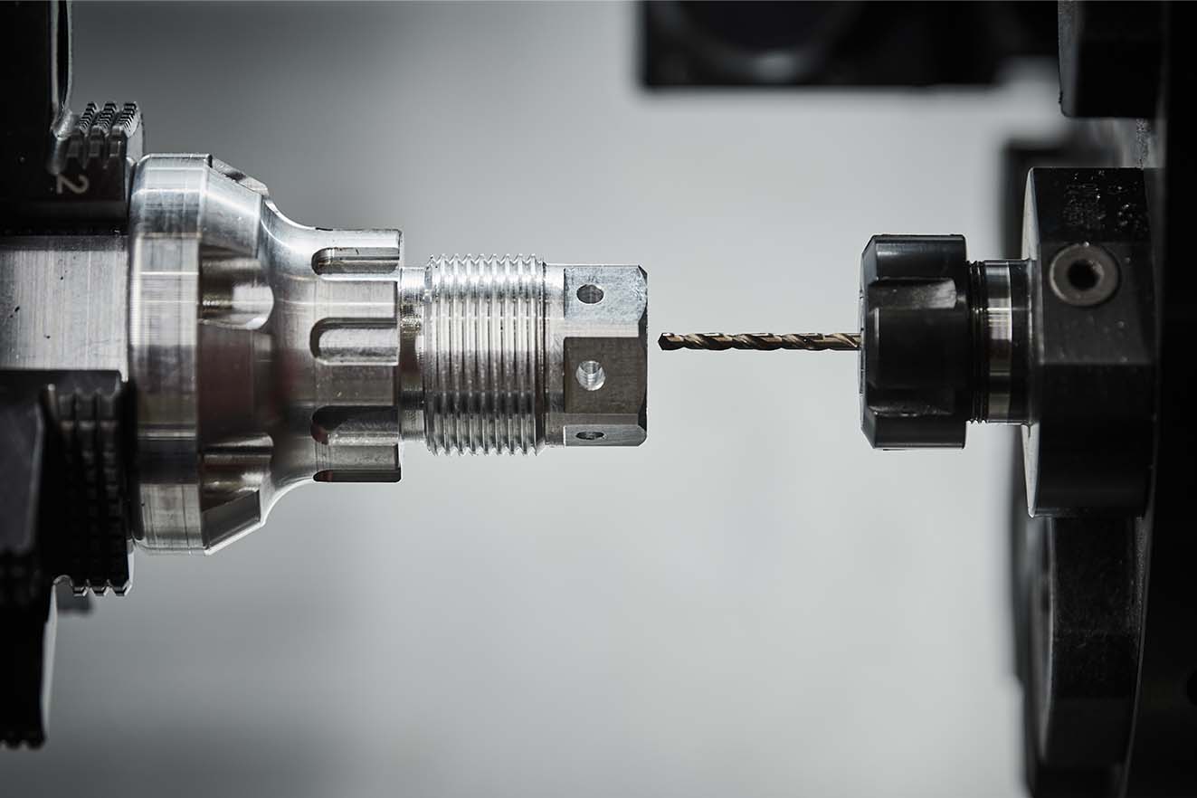 Example of CNC lathe drilling