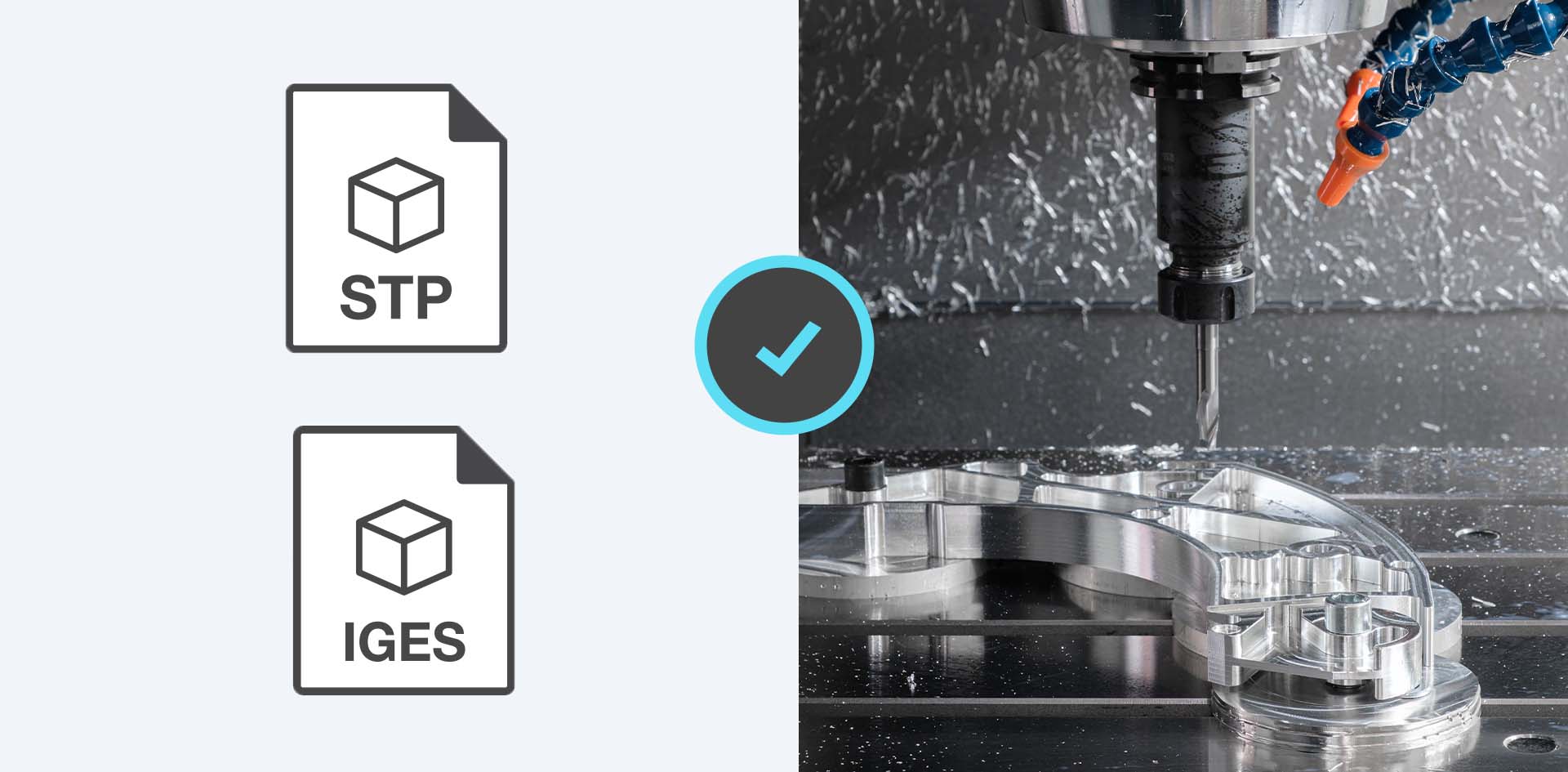 Use STEP and IGES CAD file formats for CNC machining