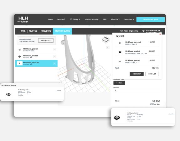 New 3D Printing instant quotation software for SLA, SLS, DMLS and FDM