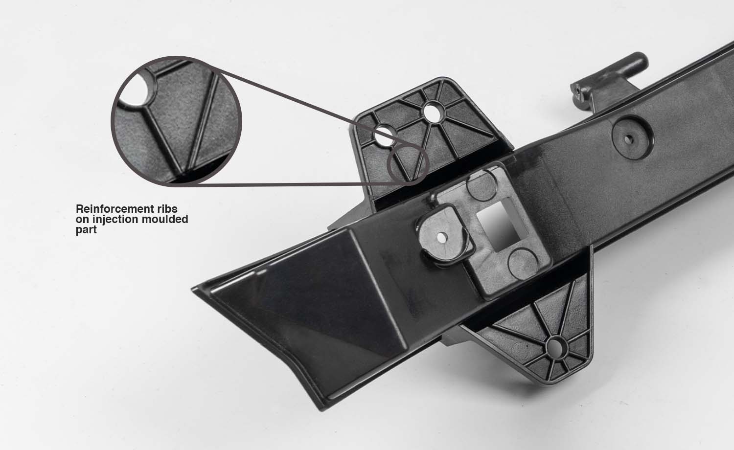 Designing ribs for plastic injection moulding