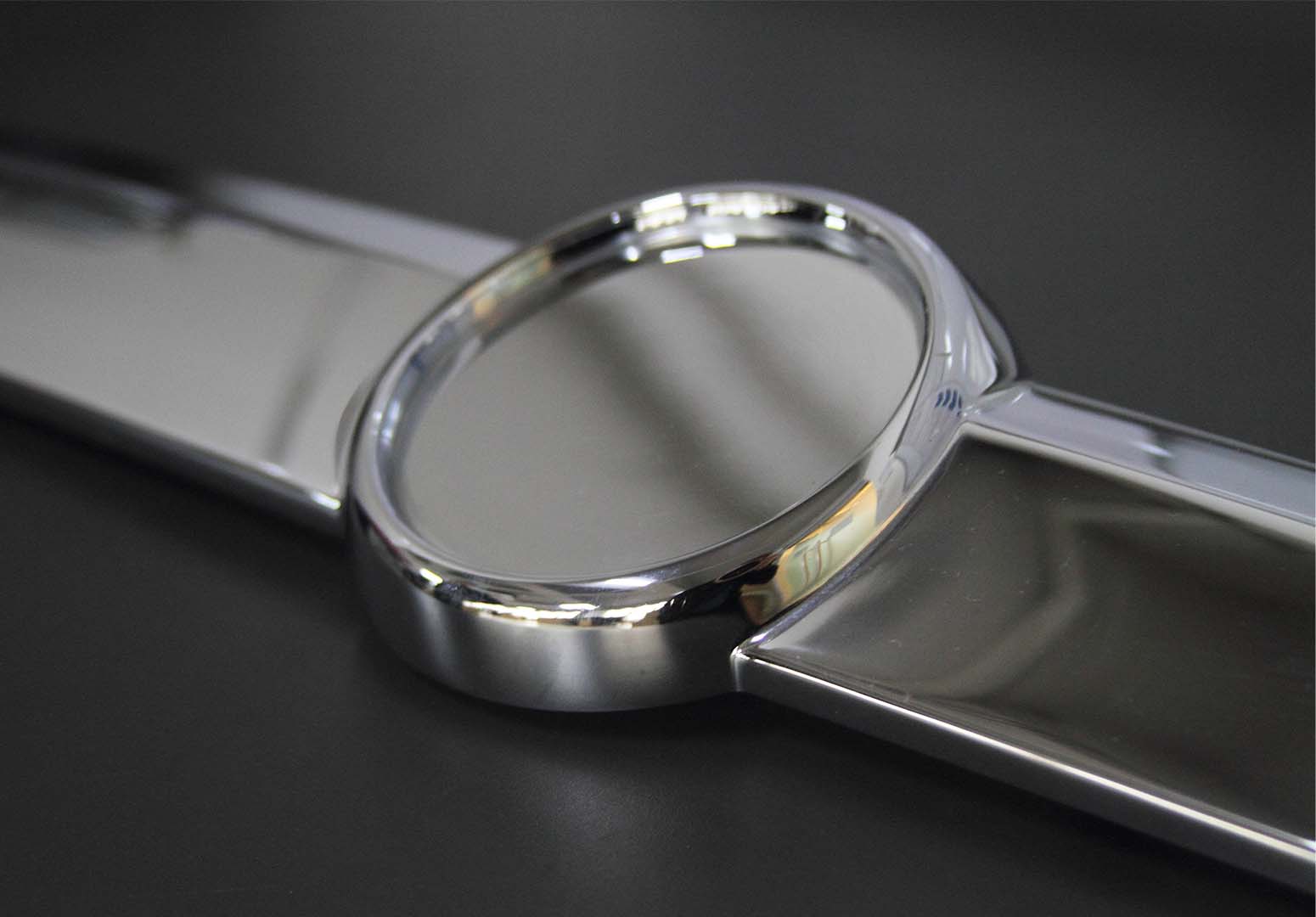 cnc machined automotive part with an electroplated surface finish