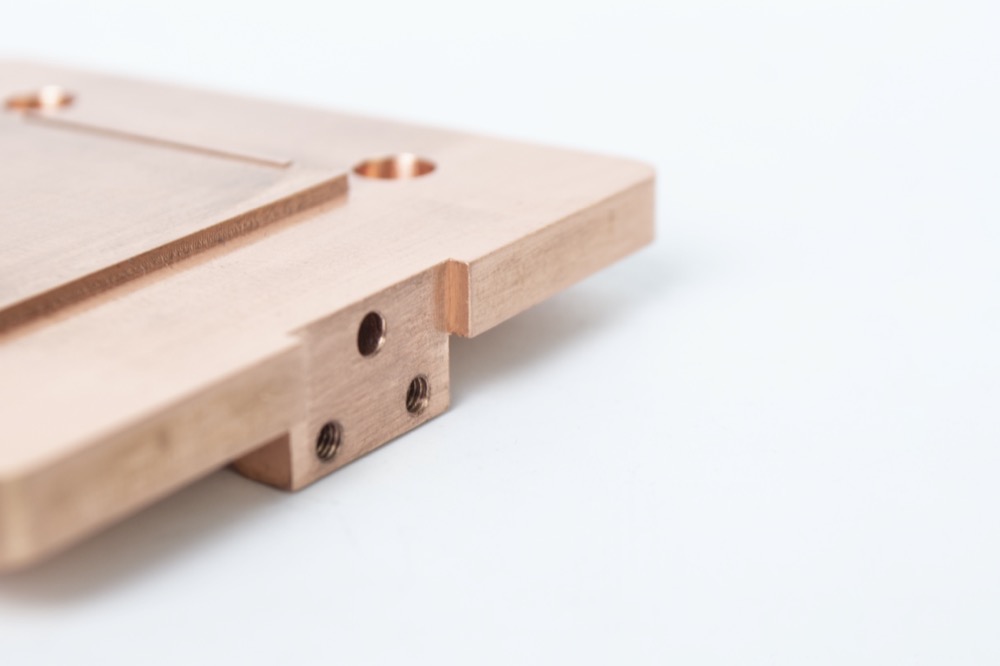 CNC machined red copper part